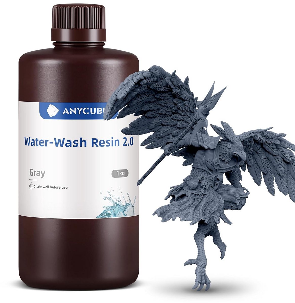 Waterwasbare 3D Printerhars 1kg Grijs - UV Resin 405nm met Lage Geur en Hoge Stabiliteit