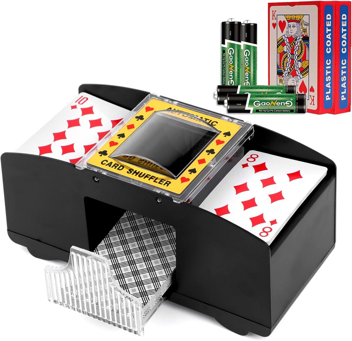 Elektrische Kaarten Schudmachine voor 2 Dekken Spelkaarten