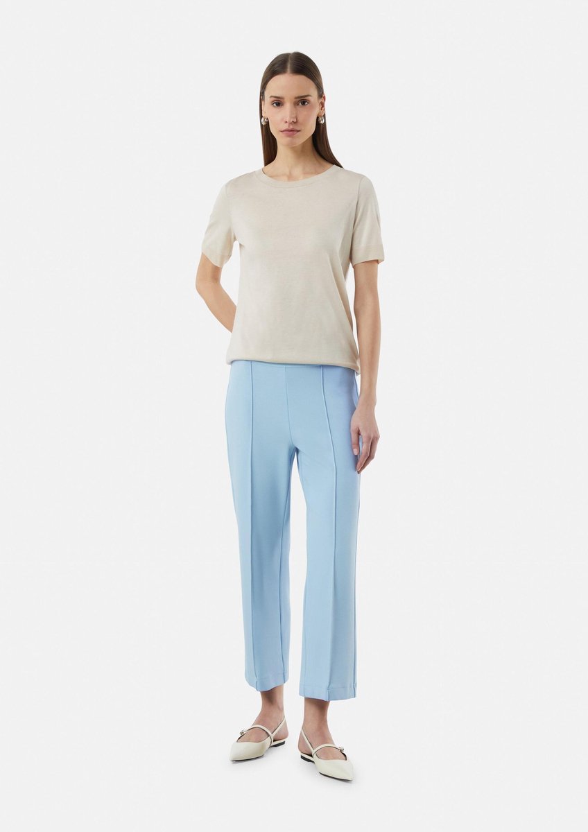 comma - female - Elegante twill jersey broek