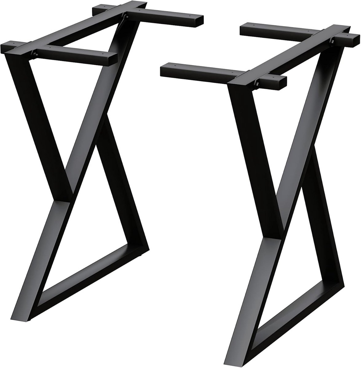 Set van 2 Driehoekige Metalen Tafelframes Zwart Gepoedercoat