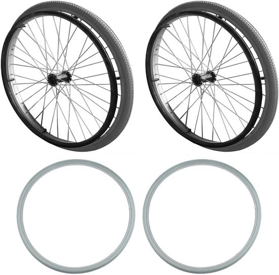 Polyurethane buitenbanden voor rolstoel, 24 inch, 2 stuks — afbeelding 2