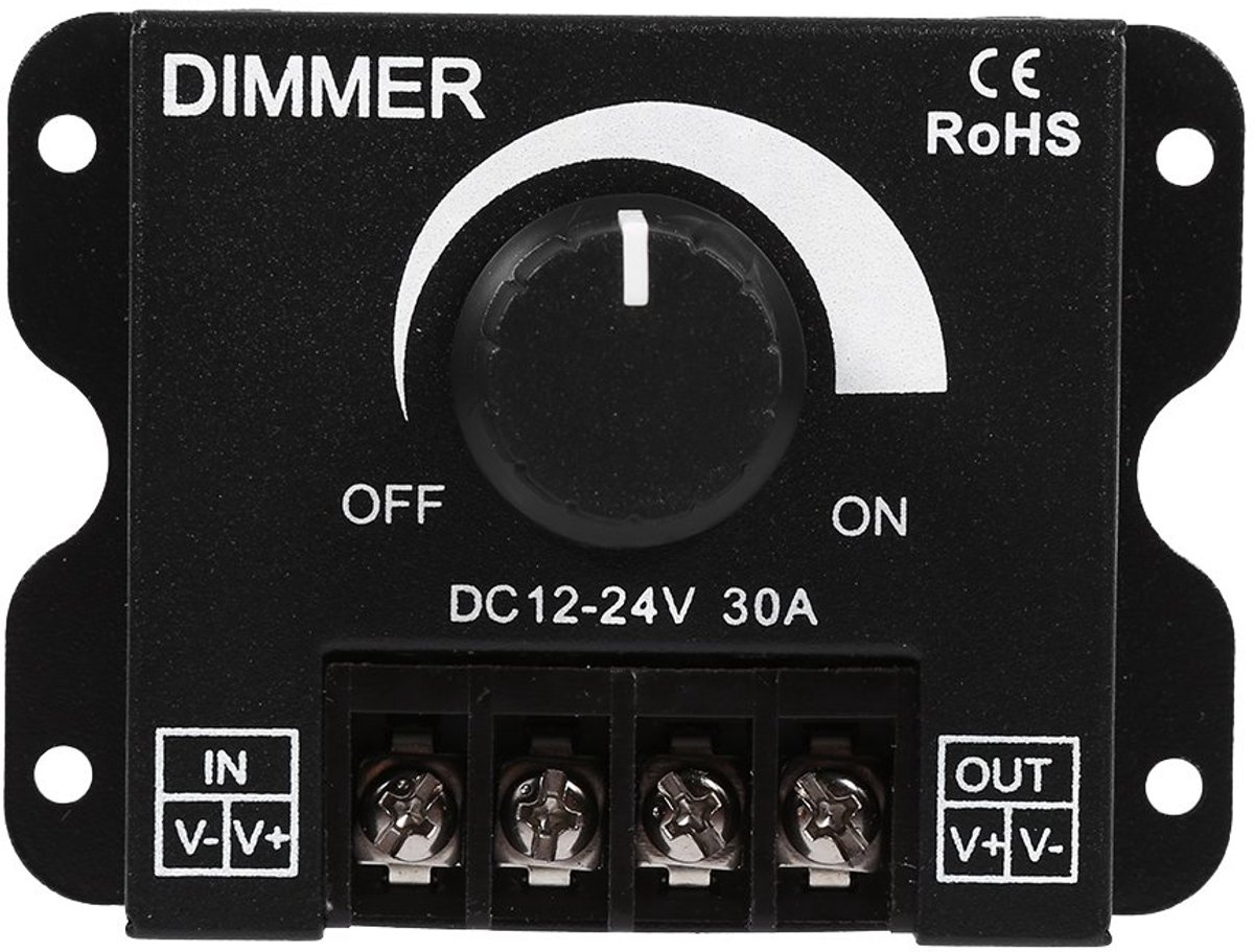 Led dimmer en schakelaar voor eenkleurige LED-strips, 12V-24V, 30A