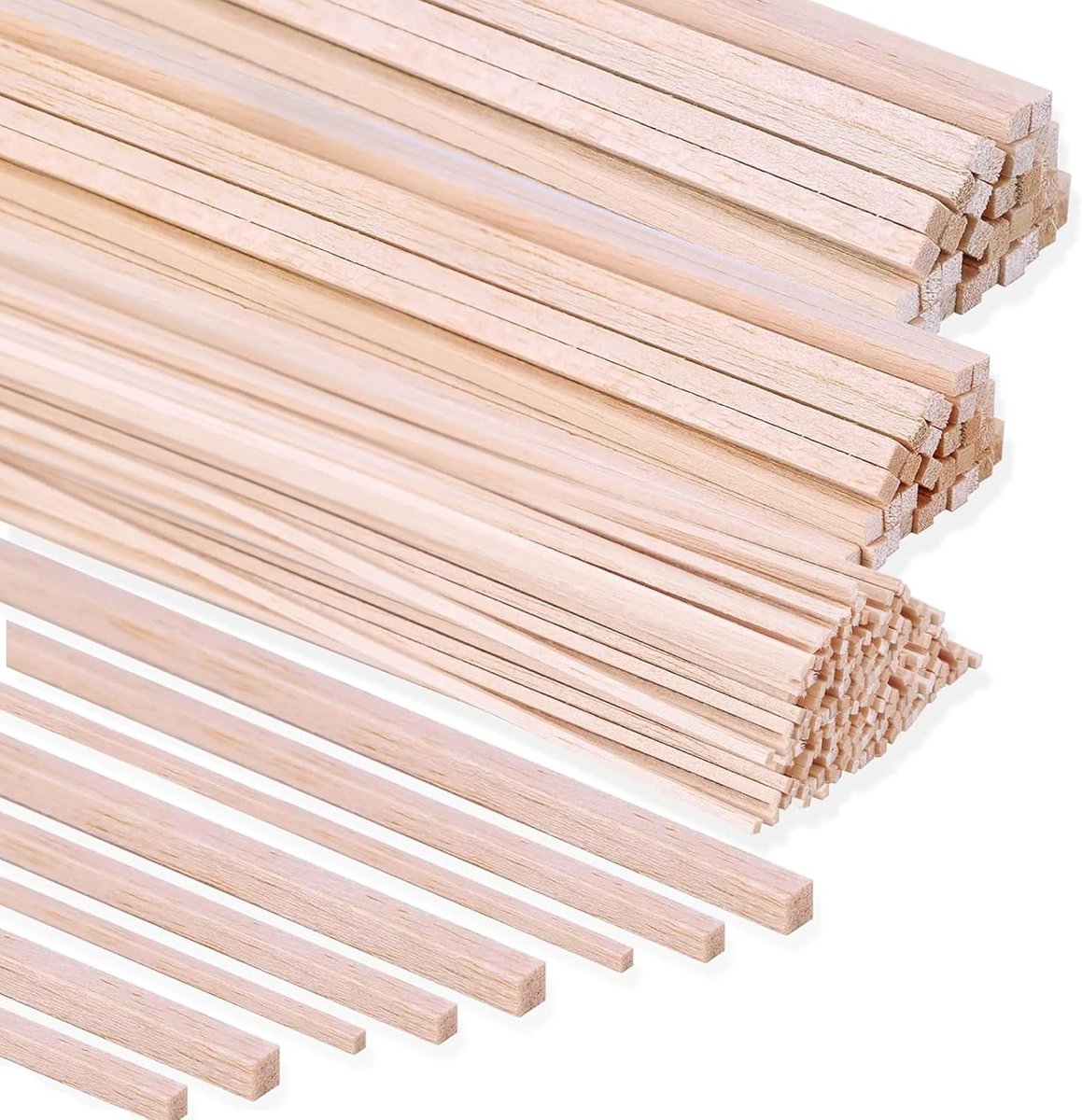 Houten Blokken van Lindehout 305 mm - 60 Stuks voor Knutselen en Decoratie