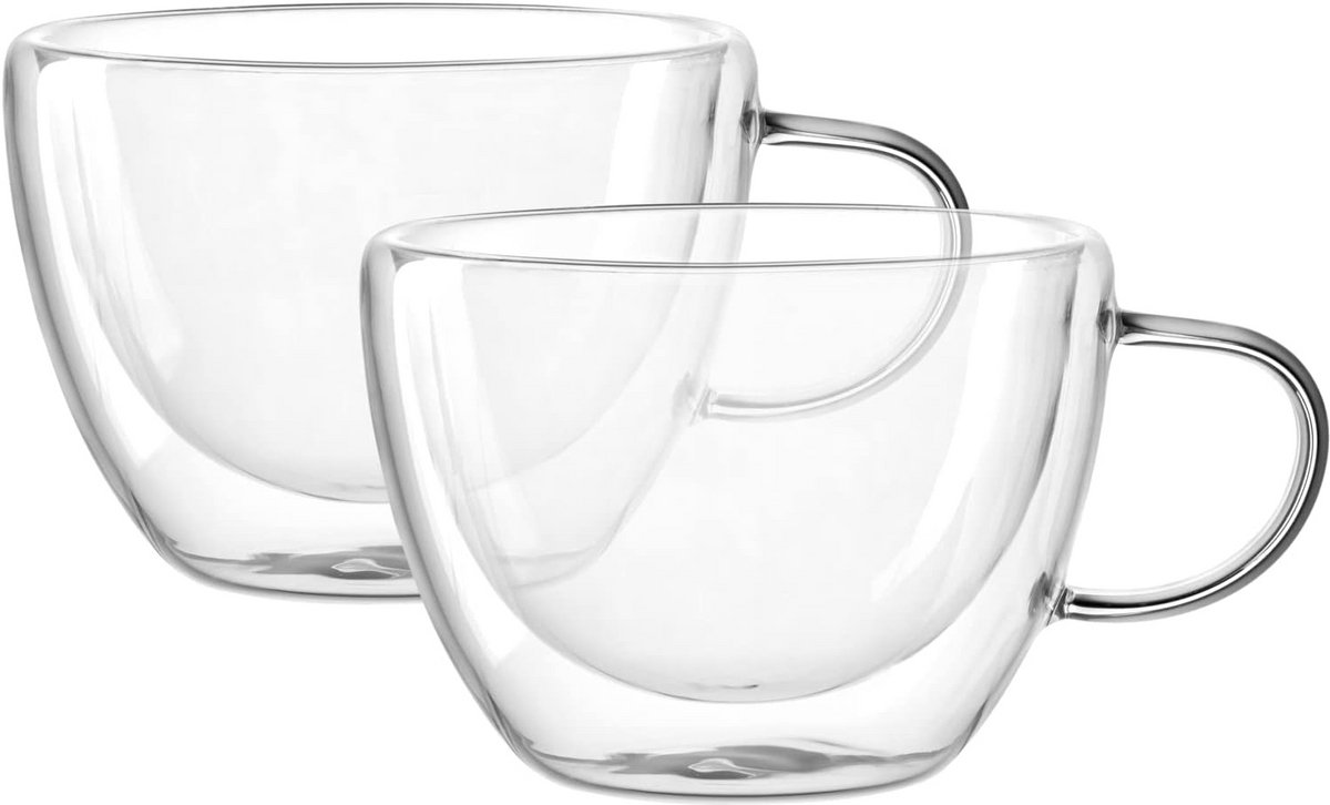 Set van 2 glazen theekopjes 360 ml