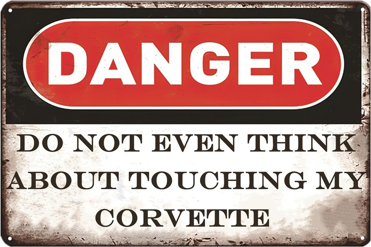 Vintage Metalen Bord Garage Decoratie - Wandbord 20x30 cm