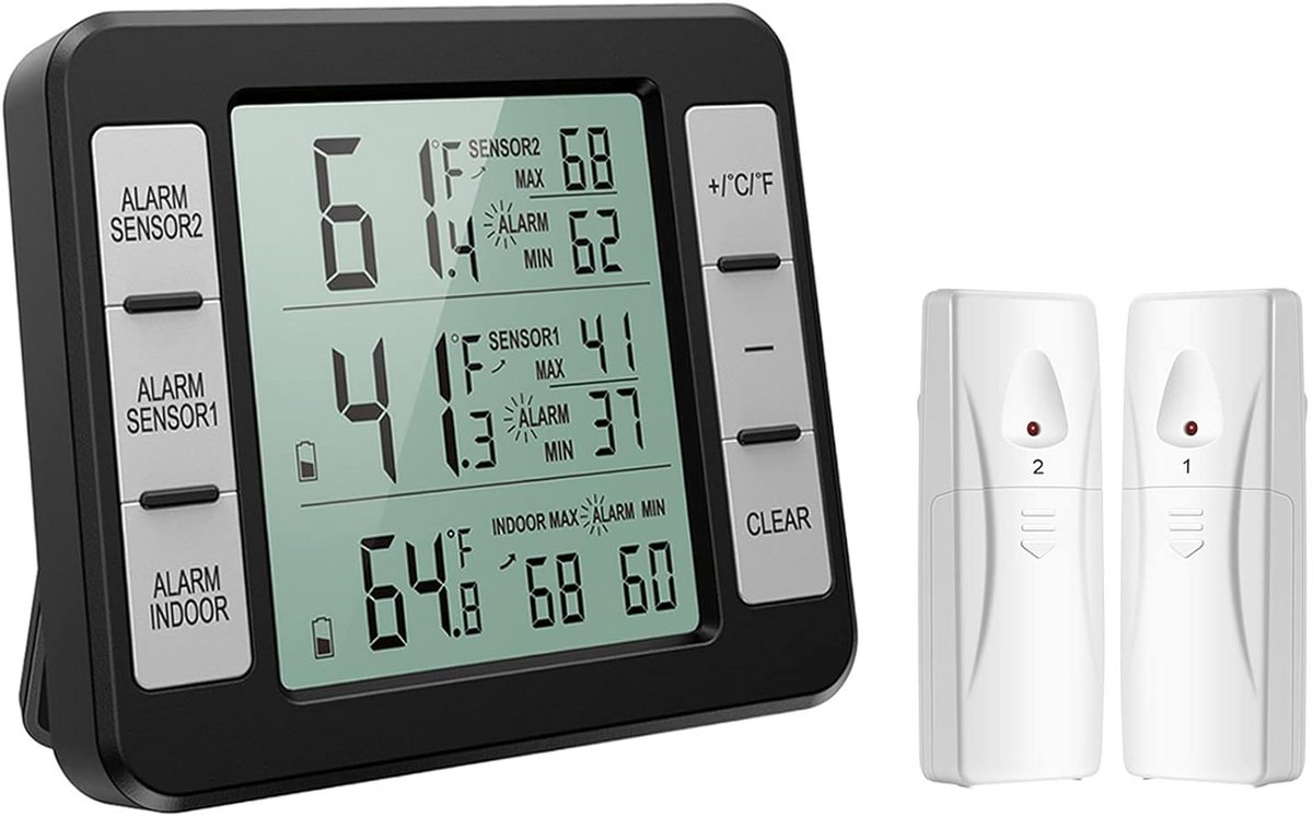 Koelkast Thermometer - Digitale Keukenthermometer - Accuraat - Temperatuurmeter