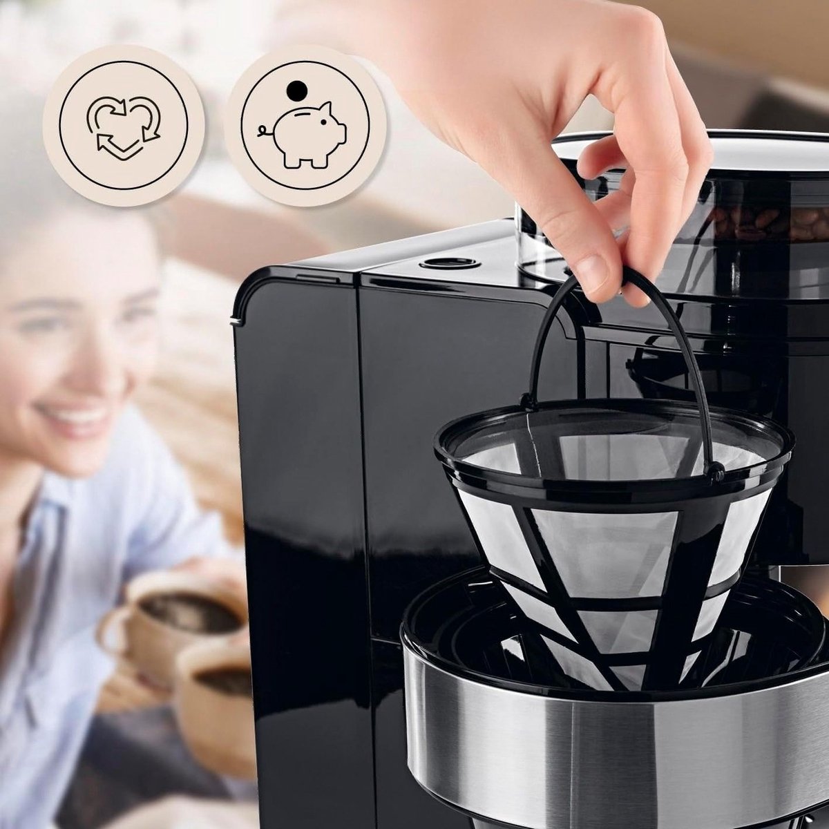 SNJY Volautomatische Koffiemachine met Bonen - 900 W - afbeelding 2