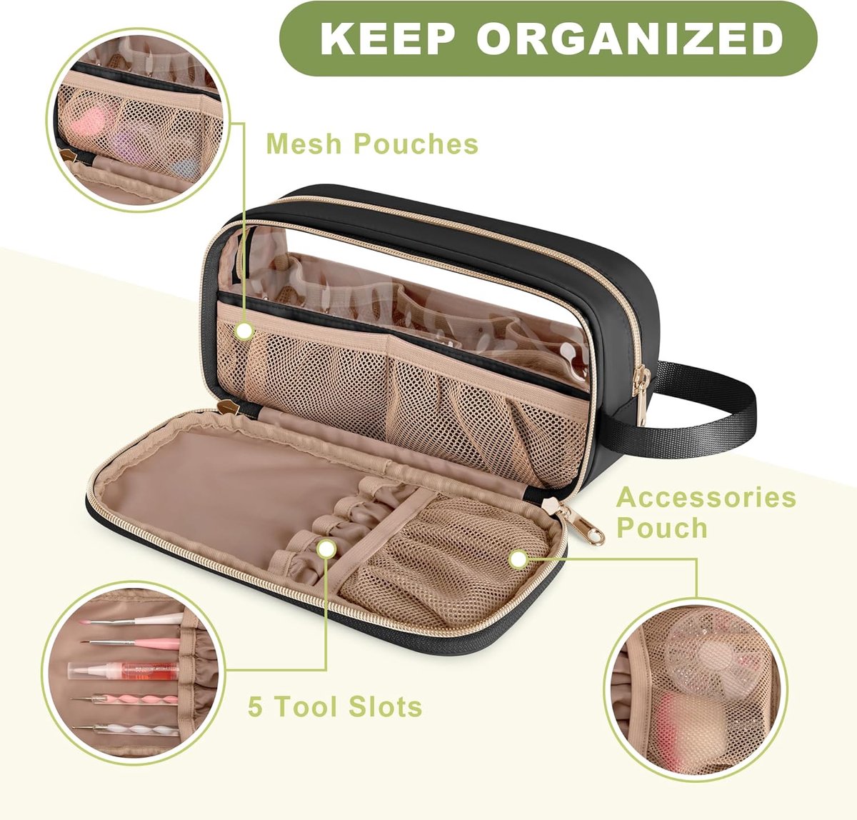 Nagellak organiser - Opbergdoos make-up - Transparant - Cosmetica opbergsysteem