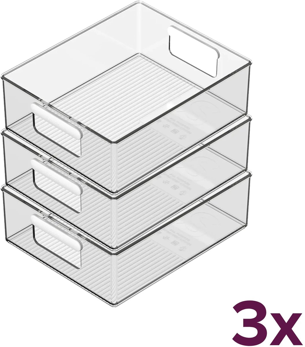 So Clever Opbergdoos small (voordeelbundel) Classic Clear - Transparant - Stapelbaar | Diepvriesbestendig | BPA-vrij