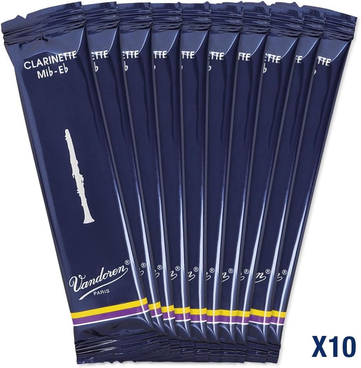 10x Eb Klarinet Rietjes – Universeel – Sterkte 1 voor Alle Muziekstijlen
