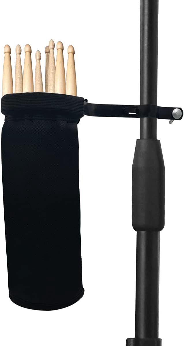 Drumstokhouder met Klem - Draagtas voor Drumsticks aan Drumset