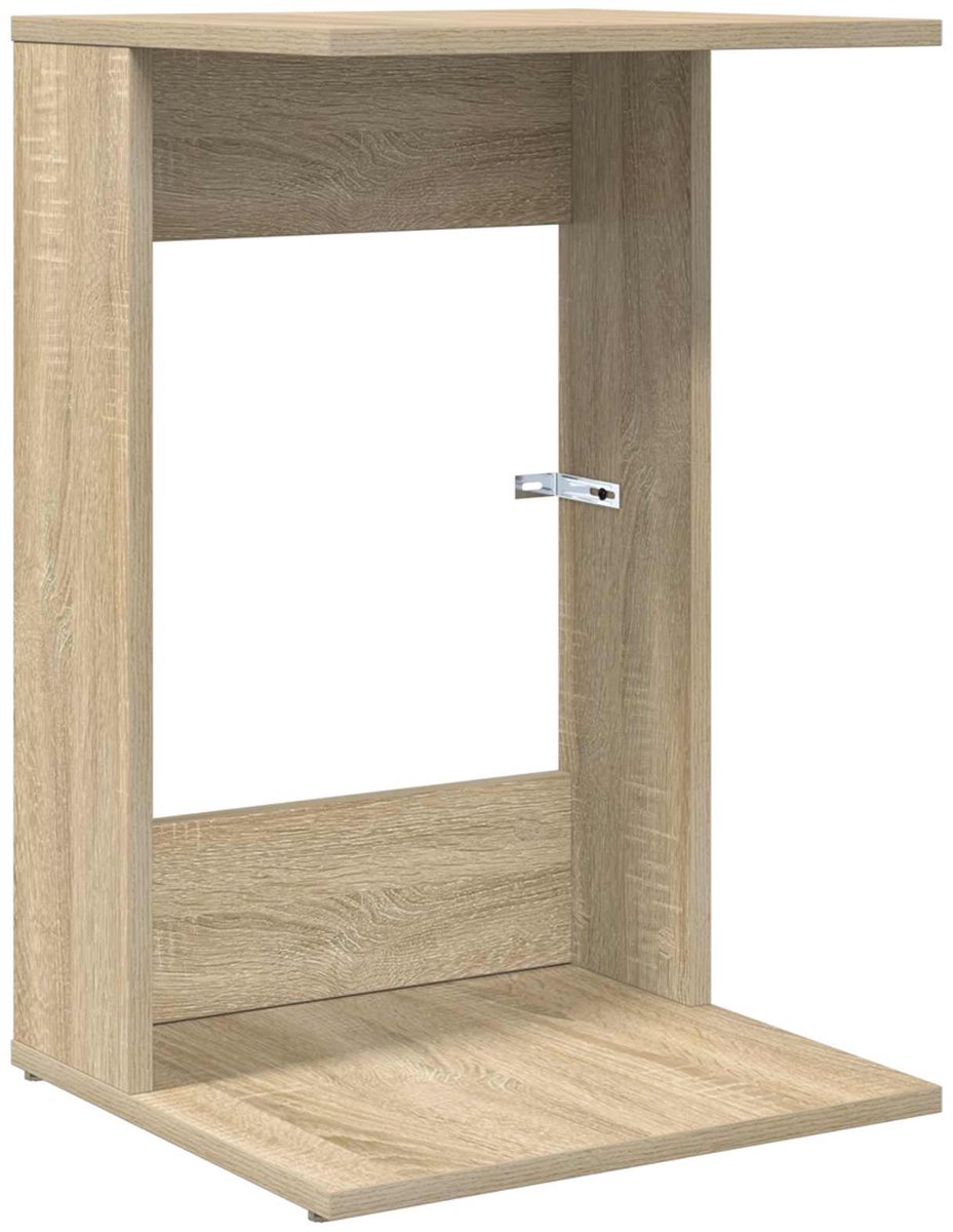 vidaXL Bijzettafel - Sonoma - Eik - 40 - x - 38 - x - 62,5 - cm - Bewerkt - hout Sonoma eiken