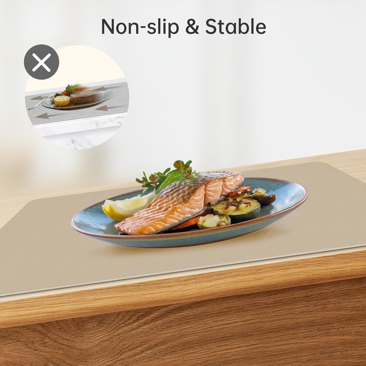 Set van 6 Wasbare Tafellopers en Onderzetters, Hittebestendig en Antislip