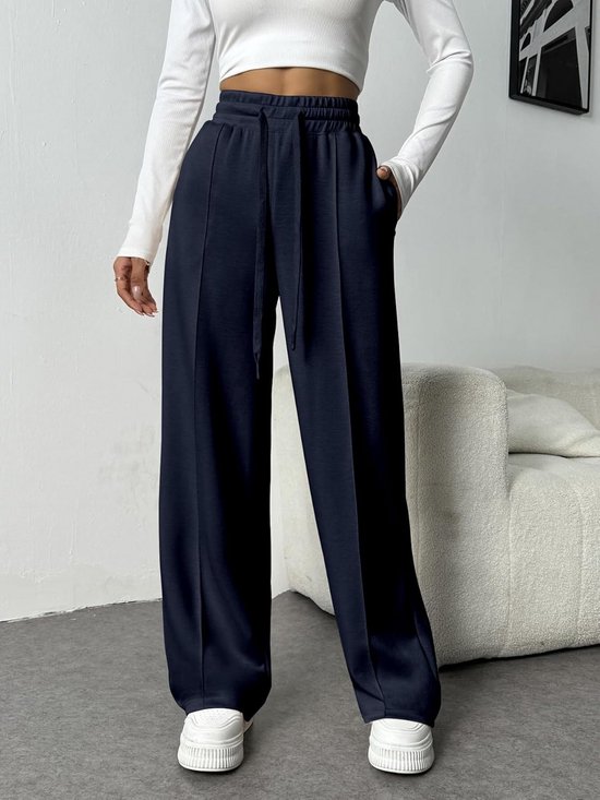 Dames Joggingbroek Hoge Taille Met Wijde Pijpen - Sportieve Trainingsbroek — afbeelding 4
