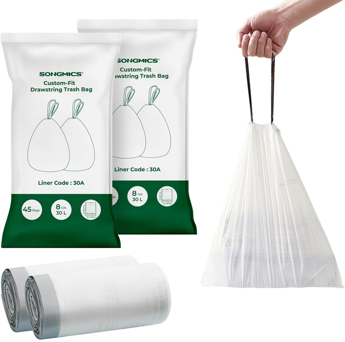 Müllbeutel - Hoogbelastbaar met Trekband - 30 Liter, Vooraf Gescheiden, 90 Stuks