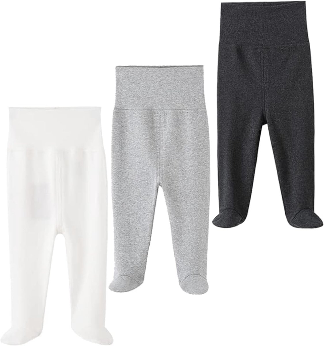 Unisex baby broek met voeten voor jongens en meisjes van 0-12 maanden