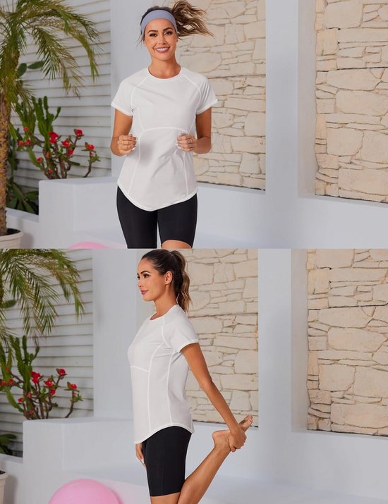 Sneldrogend Dames Sportshirt - Ademend Fitnessshirt voor Hardlopen, Yoga en Sportactiviteiten — afbeelding 5