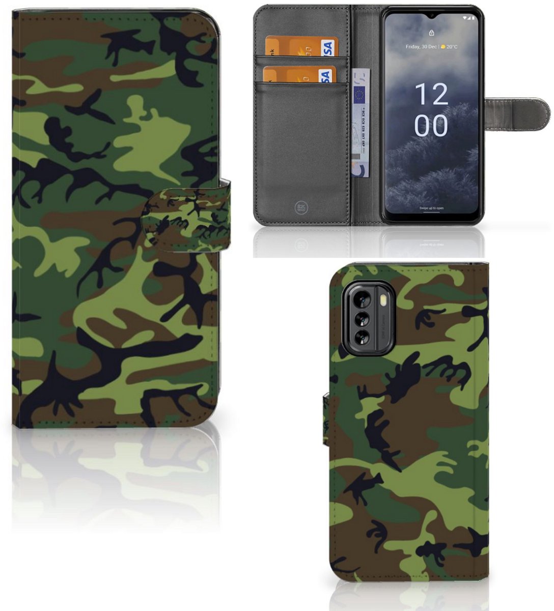 Nokia G60 Telefoon Hoesje Army Dark