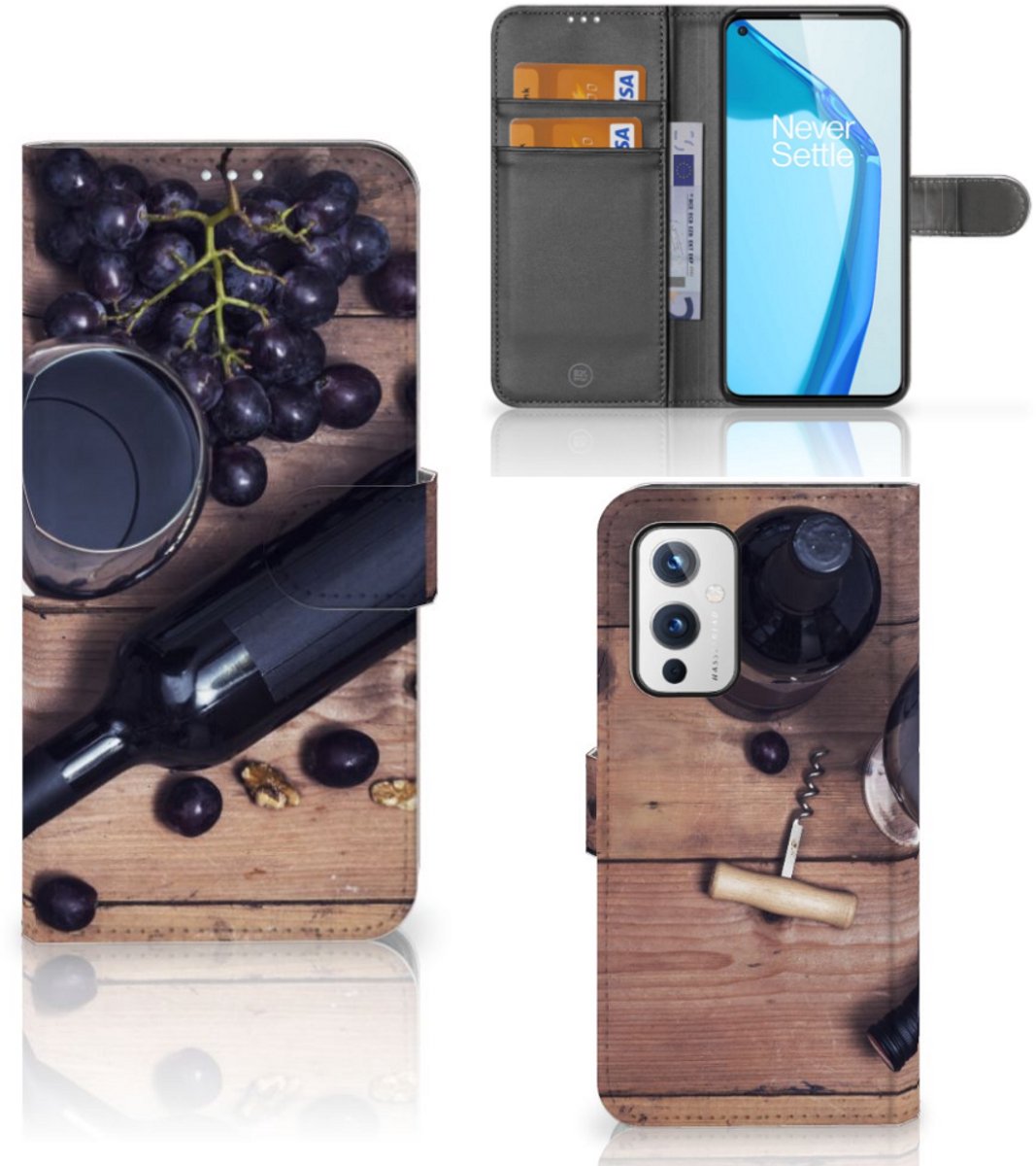 OnePlus 9 Book Cover Wijn