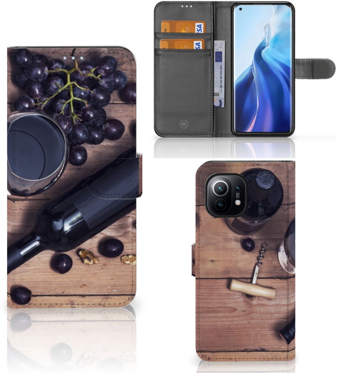Xiaomi Mi 11 Book Cover Wijn