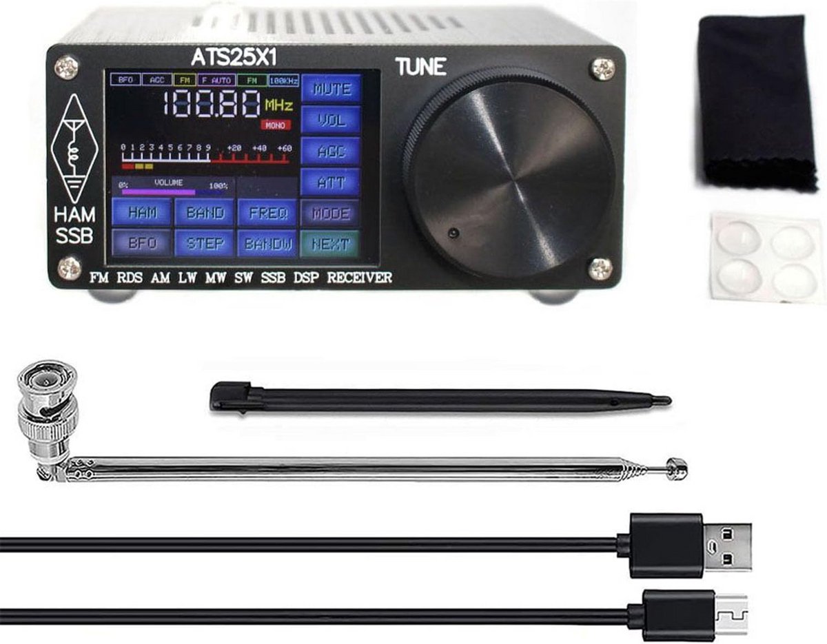Full Band Radio Ontvanger met Touchscreen - Ondersteuning voor AM, FM en SSB