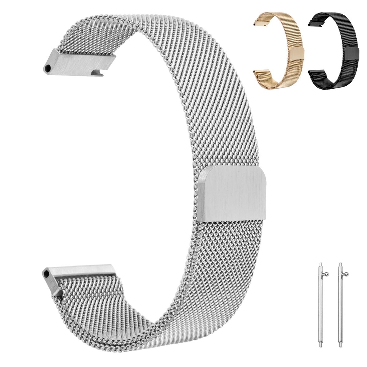 Stalen Horlogeband - Magnetische Sluiting - 20 mm Breed