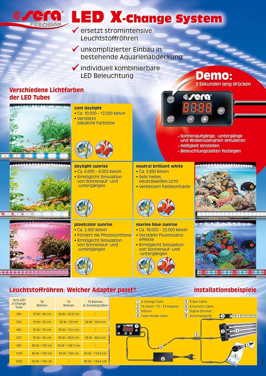 LED Daglicht Lamp voor Zoetwateraquaria - Natuurlijk Kleurecht Licht (6.000-8.000 Kelvin)