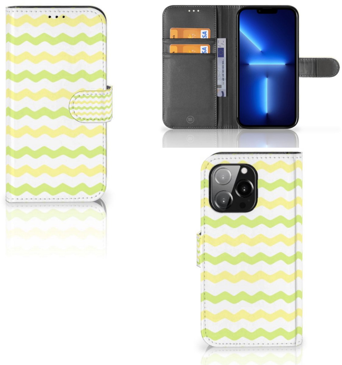 iPhone 13 Pro Telefoon Hoesje Waves Yellow
