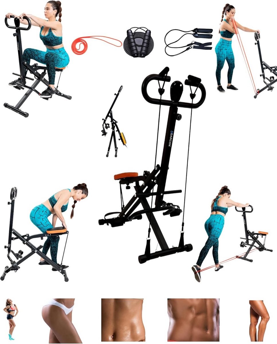 Squat Machine voor Full Body Workout - Thuistrainingsapparatuur voor Buikspieren, Bilspieren en Benen