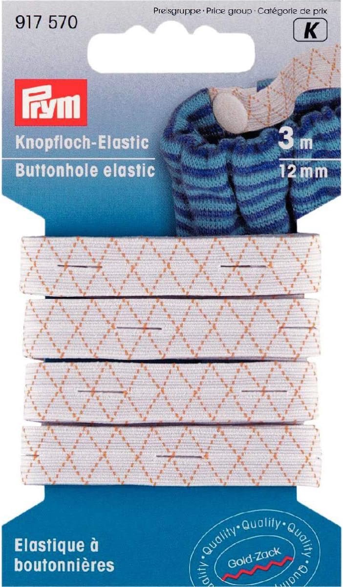 Witte Knoopsgat Elastische Tape 12mm - 1x3m