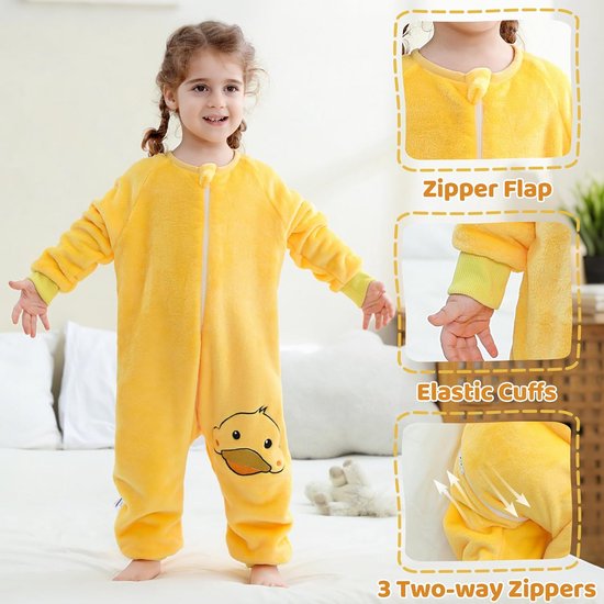 Slaapzak met Voeten voor Kinderen, Winter Pyjama, 2,5 Tog, Geschikt voor 4-5 Jaar van Merkloos — afbeelding 4