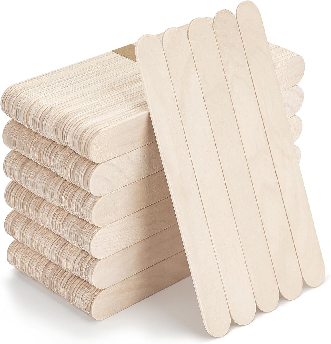 Houten spatels voor knutselen - 240 stuks, 15x1,8 cm, multifunctioneel