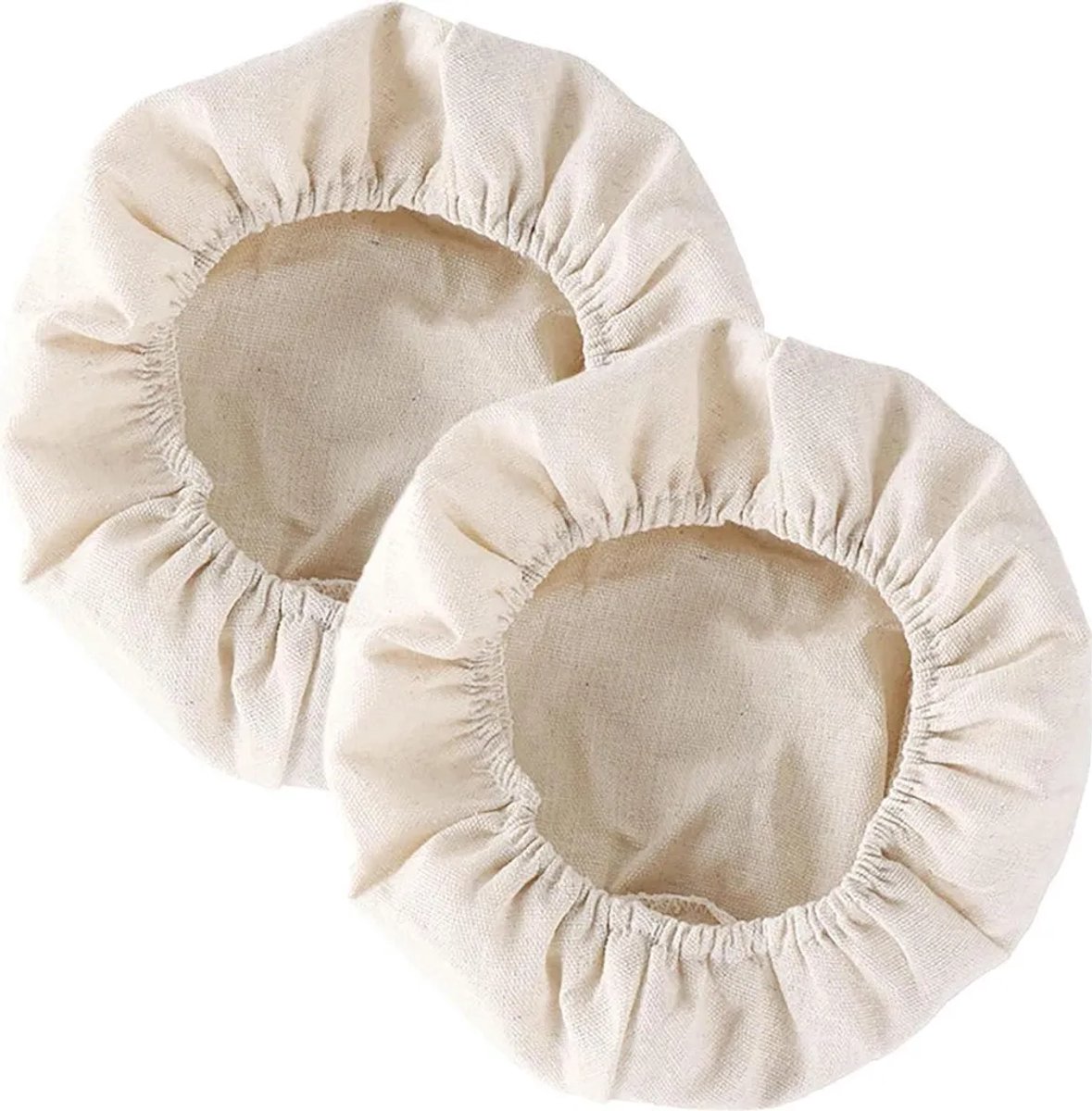 Tweedelige linnen doekenset, geschikt voor het bakken van brood, rijsmandjes, bakkersdoek, 25 cm.