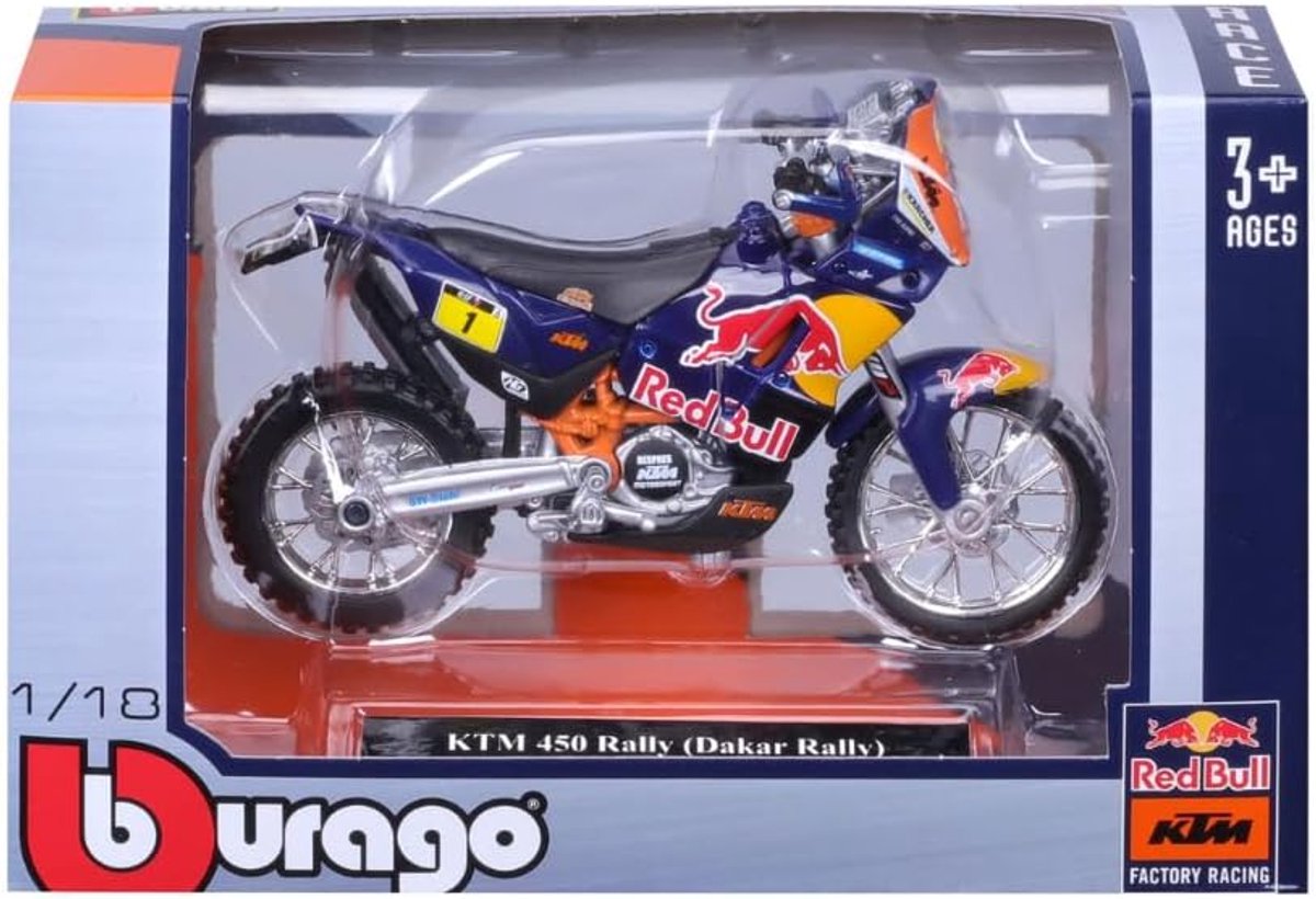 KTM 450 Rally Die Cast 1:18 - Factory Racing Team Model