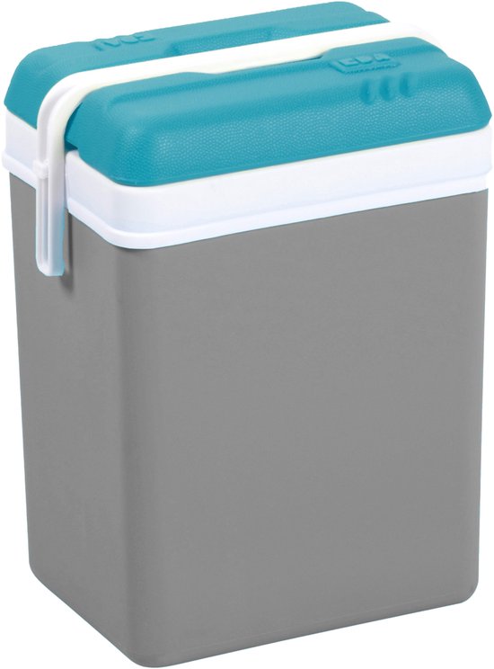 EDA Promotion koelbox - 15 liter - kunststof - grijs - 30 x 22 x 39 cm