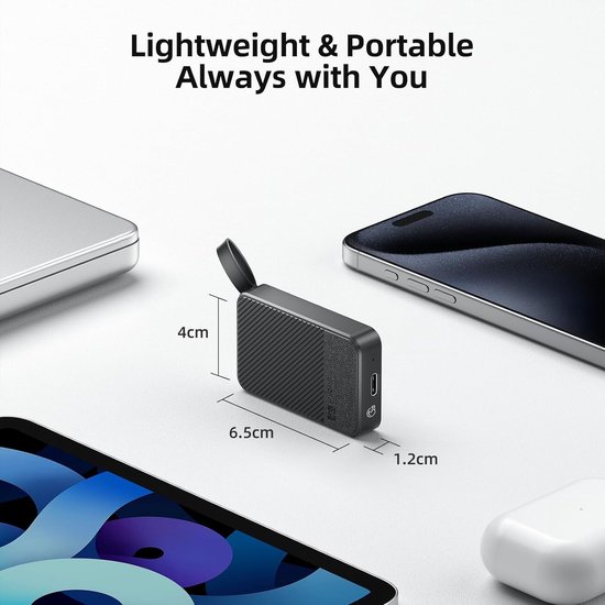 Externe SSD - Draagbare Opslag - Bestanden Overzetten - Ultralicht Mini-ontwerp - 1TB - Zwart — afbeelding 4