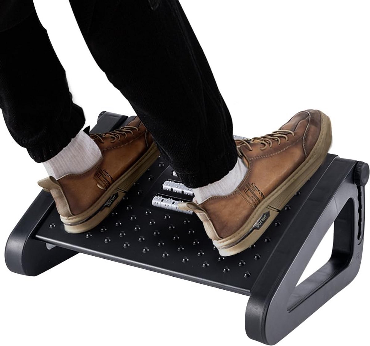 Ergonomisch Voetsteun Onder Bureau, Verstelbare Voetsteun met Massage Roller voor Thuis en Kantoor