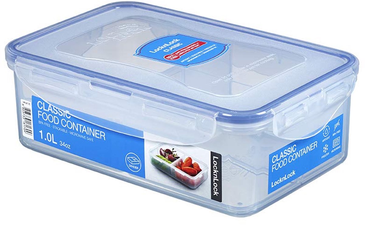 Opslagdoos met Verdeling - Luchtdicht en BPA-vrij, Transparant, 205 x 134 x 69 cm