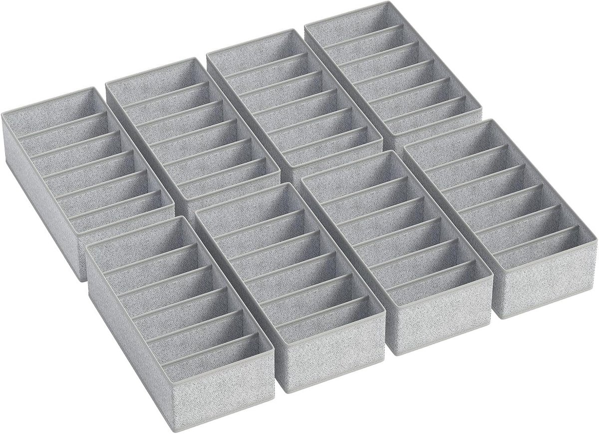 Lade-organizer set van 8 voor ondergoed en kleding - 30 x 15 x 9 cm