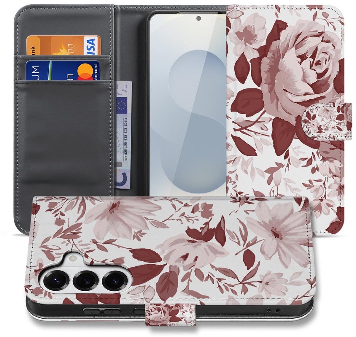 Book Case Samsung Galaxy S26 Plus Watercolor Flowers