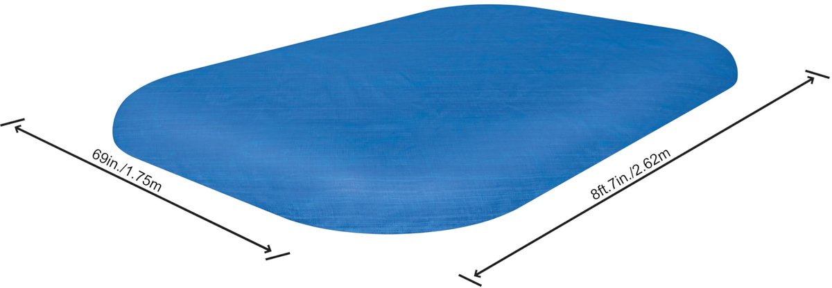 PE Abdeckplane voor Family Pools - Waterafvoer Gaten - 262x175x50,5 cm