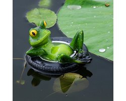 Mini-vijver decoratie - Drijvende kikkers voor buiten en tuinvijvers