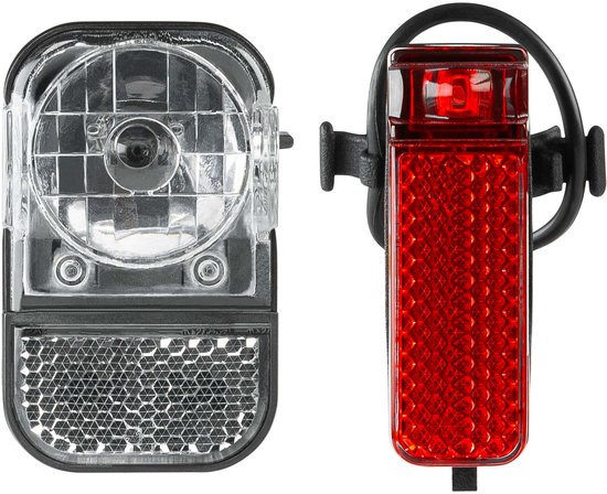 AXA Visto Fietsverlichting - Fietslampjes Voorlicht en achterlicht op Batterijen - Waterdicht - Fietslicht met Reflector en Zijzicht - Geschikt voor Stadsfiets, gravelfiets en kinderfiets van AXA — afbeelding 3