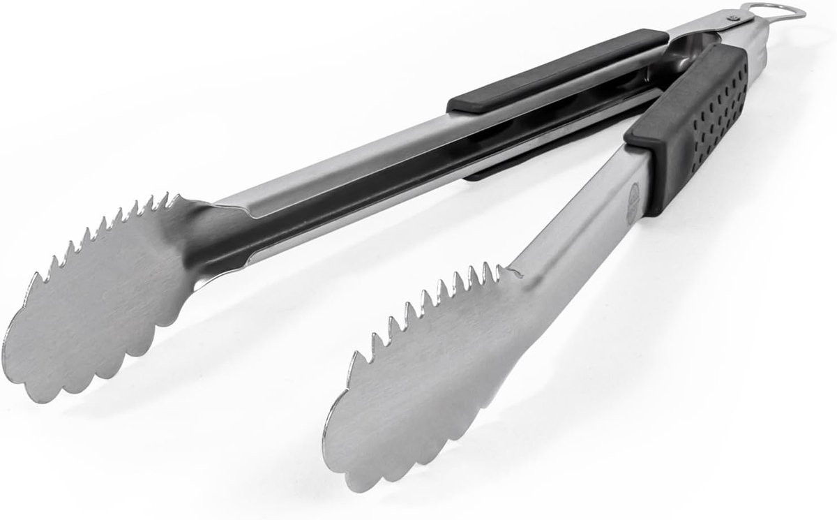 BBQ Tangen 40 cm XL RVS met Hittebestendige Siliconen Grepen