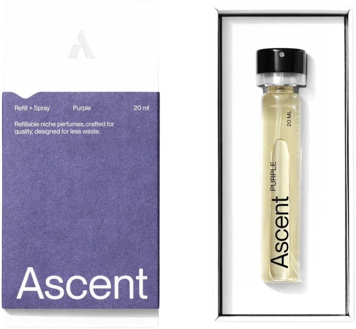 Ascent Purple Navulling Met Spray - Parfum Voor Dames en Heren - Eau De Toilette Homme – Parfumolie - Geurset – Parfumset - Geschenkset Vrouwen en Mannen - Geurtjes Vernevelaar - Luchtjes - 20ml - Vegan - Organische Basis