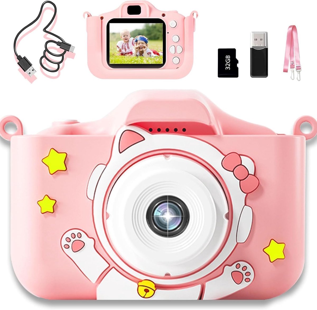48MP digitale camera met dubbele lens - 1080P – kerstcadeau