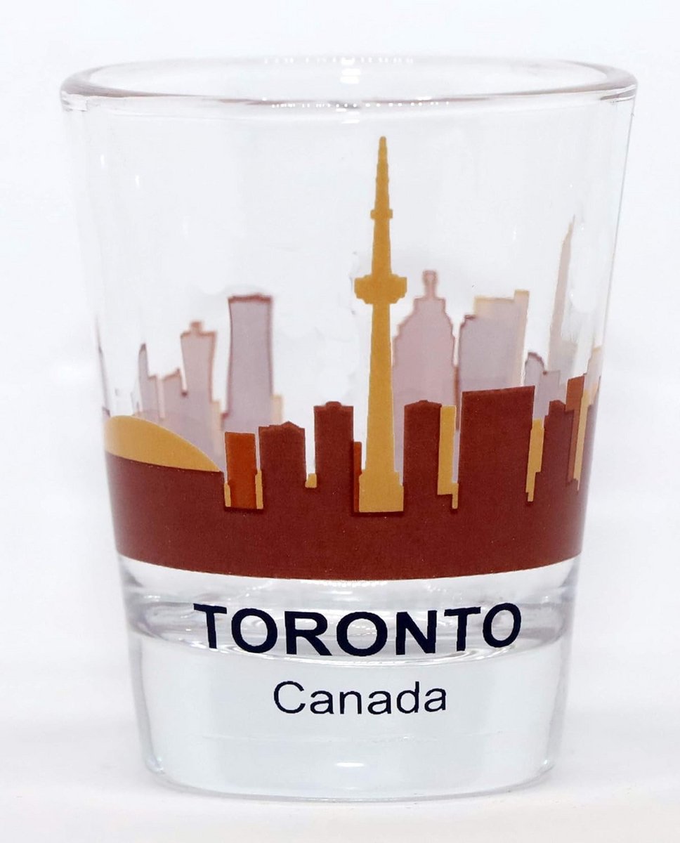 Souvenir Shotglas Stadsgezicht Zonsondergang Toronto Canada