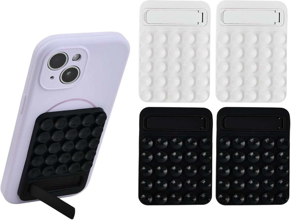 Set van 4 Universele Telefoonhouders met Zuignap voor Douche en Spiegel