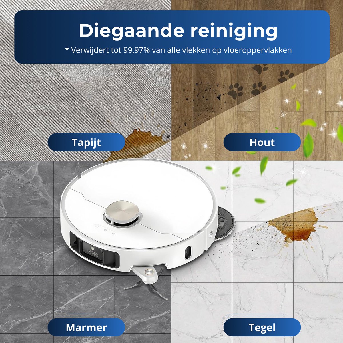 10 stuks Dweilpads - Geschikt voor Dreame L10s Ultra, L10 Ultra, L10 Prime, L10s Pro, L20 Ultra, L40 Ultra, L40 Pro, X40 Ultra, X50 Ultra, Xiaomi X10 / X20, Roborock Qrevo S5V, Qrevo Curv - Robotstofzuiger Onderdelen en Accessoires — afbeelding 4