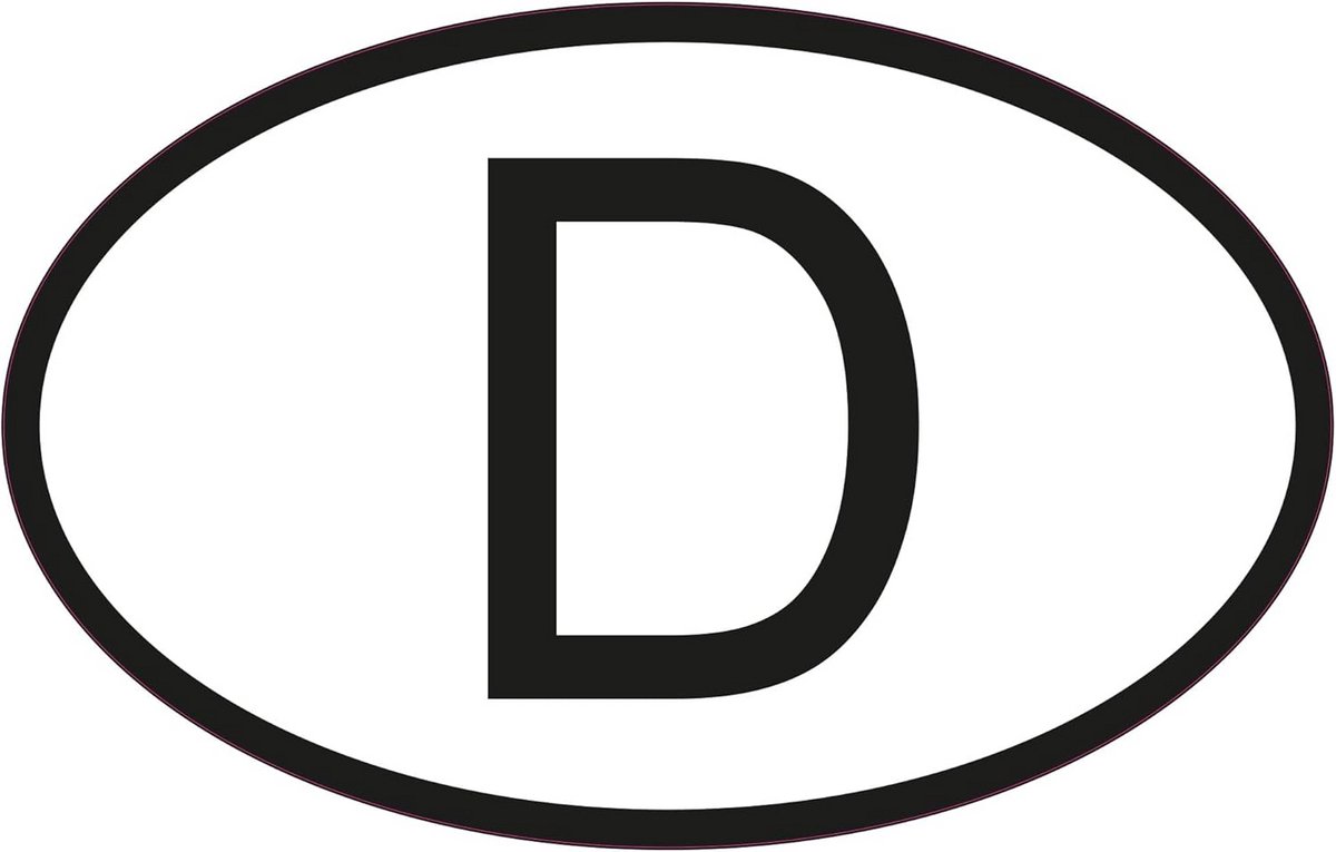 JDM Duitse Landcode Kenteken Bumper Sticker 139x88mm